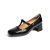 百丽（Belle）T台字玛丽珍鞋女秋季女鞋商场同款通勤粗跟单鞋3DD16CQ2 黑色 37