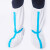 德银 性使用鞋套脚套无纺布独立包装 蓝色升级款1双高筒鞋套