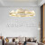 希维尔新中式吊灯客厅吊灯环形新款现代简约卧室餐厅灯个性轻奢灯具 三色变光 40cm