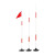 影月平原 蛇形跑杆标志杆 障碍物标志杆 红白训练杆1.8m红白铁杆+2kg一体成型钢底座