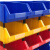 零件盒组合式物料盒货架斜口分类收纳箱螺丝盒元件盒工具盒塑料盒 加厚蓝C8#180*180*80 红黄蓝3色可选