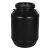 黑桶20L黑桶25升塑料桶黑色瓶子废液桶化工桶遮光避光料 25升H款黑色堆码桶1.3KG)