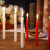 谋福（CNMF）415Y 应急照明加粗蜡烛 烛光晚餐酒吧拜佛长杆蜡烛(2.0*20cm 红色)10支装