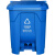 动真格（DONGZHENGE）新国标脚踏分类垃圾桶塑料商用大号四色带盖厨房可回收脚踩垃圾箱 20L拼接款红色 (有害垃圾)