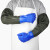 陆力安 手套 海鲜手套 加长防滑劳保手套 一双价  蓝色束口 