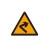 交通标志牌三角乡村道路警示牌左右急弯村庄慢让三叉路指示牌反光 T型路口70三角厚度1.2mm