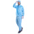 安美尚（ams）蓝色条纹防静电分体服带帽 无尘车间实验室防尘工作服 XL码