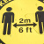 稳斯坦 WST808 社交距离地板贴纸标贴 保持距离地贴标识 公共场所安全警示标识 DT12