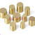 新中式黄铜铜套桌椅橱柜沙发茶几凳子脚垫圆形盖帽保护套椅子脚套 铜色直径50mm高度20mm厚度1.5mm 铜本色