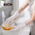 谋福 耐用型手套 防水加长清洁手套 厨房洗碗洗衣服 宽口单层 S 
