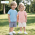 ELLE BABY儿童T恤纯色棉透气中大童夏装薄款短袖上衣 优雅白（百搭） 73码