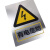 电力施工警示牌定制不锈钢标识牌警示牌电力安全标志牌铝反光腐蚀 必须系安全带 30*40cm