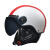 3C认证电动车头盔男女士四季摩托车哈雷半盔冬季款保暖防寒安全帽 白色长透明镜
