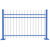 德威狮  镀锌钢防护栏 铁艺围栏户外庭院小区院子围墙铁栅栏  加厚-1.2米高3米宽2横杆带一柱 单位：套