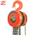 怀鸽 HS-Z03型圆形手拉葫芦倒链起重设备吊机具锰钢链条 橙色 3t 6m双链