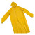 代尔塔407005连体雨衣 双面PVC涂层涤纶防风防水防雪户外工作带帽风衣版雨披 黄色 L