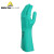 代尔塔201802高性能丁腈防化手套舒适工业耐油耐磨耐酸碱绿色 8.5