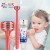 MDB 儿童牙刷牙膏套装1-2-3-6-12岁软毛婴儿宝宝牙刷幼儿训练牙刷 三面牙刷+无氟牙膏 红色