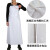 螺客岩（Locroyon）PVC围裙 防水防油食品水产厨师加厚耐酸碱耐磨 LKY-6216 白色 普通款120×80【围裙】