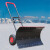 安达通 手推式雪车 除雪铲带轮子加厚可调节轮式推雪铲推雪板户外扫雪刮雪工具车 两用74cm