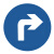 钢隋 反光交通安全标牌 φ60cm 1.5mm厚铝板 交通指示牌可定制 向右转弯 一块价