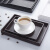 长方形茶杯托盘水杯茶盘酒店家用防滑塑料密胺树脂欧式杯子盘白色 咖啡色加大号(40.5*28.7cm)