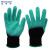 稳斯坦 WF119 乳胶发泡手套 防滑手套劳保尼龙手套涂掌塑胶手套 绿色(6副/包)