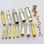 定制加工铜插针插孔 航空连接器插头公母铜针 pin针 水实心镀金插 1.3开槽公母针10个