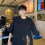 荣西图（RONGXITU）新中式国风新疆长绒棉t恤男夏季棉300g重磅短袖oversize七分袖 M 黑色