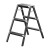 穆运 多功能折叠梯凳铝合金加厚便携梯凳工厂仓库 黑色3步梯71cm高