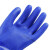 耐油耐酸碱工业劳保手套橡胶杀鱼加厚耐用防腐蚀化工耐磨胶皮防水 蓝色浸塑磨砂（5双） L