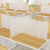 百骄 JR-12 桌面餐桌分隔板十字塑料就餐挡板透明幼儿园学校食堂吃饭板 蓝色加深45×35cm
