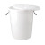 幸蕴 大号塑料圆桶 圆形收纳桶 大容量酒店厨房垃圾桶储水桶 白色160L带盖