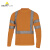 代尔塔 404017 荧光可视工作服长袖T恤款橙色XL码1件装