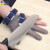 五级防切割手套钢环防割手套金属手套屠宰不锈钢钢丝手套 三指尼龙腕带 XS