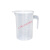 量桶 塑料量杯带刻度的大量桶毫升计量器容器克度杯奶茶店专用带 白色 100ml带手柄量杯
