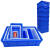 周转箱零件盒螺丝盒五金工具物料盒收纳盒配件箱塑料盒长方形 6#红黄蓝白(默认蓝色)