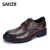 沙驰（SATCHI）新品男鞋商务男士皮鞋系带牛皮办公室领导鞋增高休闲户外 黑色(头层牛皮) 38
