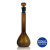 华鸥棕色容量瓶A级定容瓶标准口具塞化学实验4.0高硼硅玻璃定量瓶细颈梨形瓶 带检定证书 100ml
