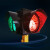 交通信号灯可移动手推升降式太阳能红绿灯道路口指示灯遥控户外灯定制定做 黑色套餐二