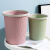 创意时尚大号卫生间客厅厨房卧室办公室带压圈盖垃圾桶纸篓 中号粉色