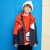 伯希和户外儿童冲锋衣三合一抓绒内胆两件套秋冬男女两件套保暖运动外套 橙红色 110