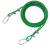 京棣工品 晾衣绳 包塑钢丝绳 绿色防锈涂漆钢丝绳 4mm包塑3米绿色(室内外配件） 