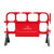 移动水马围挡塑料铁马护栏市政工程施工吹塑围栏交通路障 1.4*1米红色塑料铁马6.6-6.8kg
