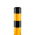 深安越达 加厚钢管警示防撞柱 固定立柱 165*750*2.0mm黑黄