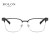 暴龙（BOLON）眼镜24年新品金属近视眼镜框男女半框商务光学架可配防蓝光BJ7378 B15-银色/哑黑