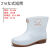 HKNA双星卫生靴白色雨鞋厂专用工作雨靴防滑防油劳保水鞋胶鞋  44 221女加棉款 标准码