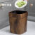 斯威诺 N-4049 仿木纹压圈方形垃圾桶 酒店办公室塑料纸篓 16L