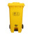 久洁医疗垃圾桶医院诊所口罩回收塑料废物桶黄色100L带脚踏踩