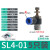 定制适用气管接头SL节流阀螺纹插管快速可调节气配件大全气缸8mm SL4-01(5只装)